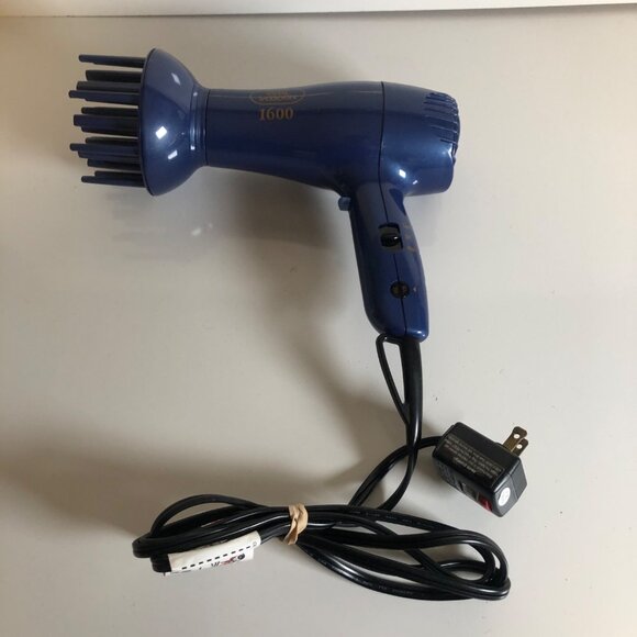 Vidal Sassoon 1600 Hair Dryer Diffuser Attachment Dual Voltage Settings Vintage - Picture 3 of 8